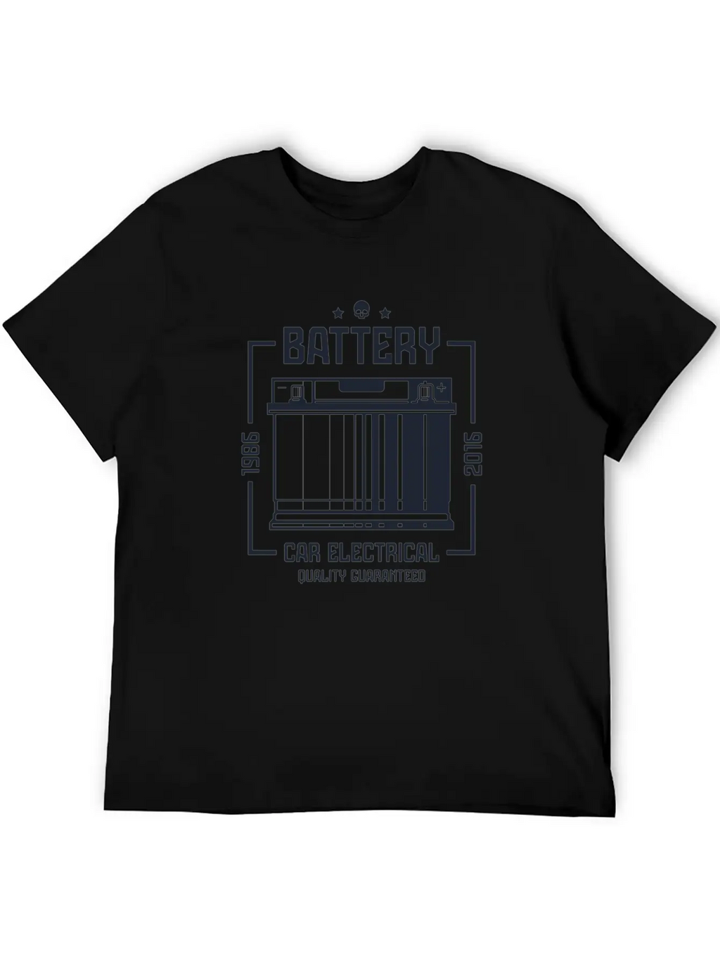 Battery Car Electronical Casual Graphic T-Shirt – Simple And Comfortable Daily Wear