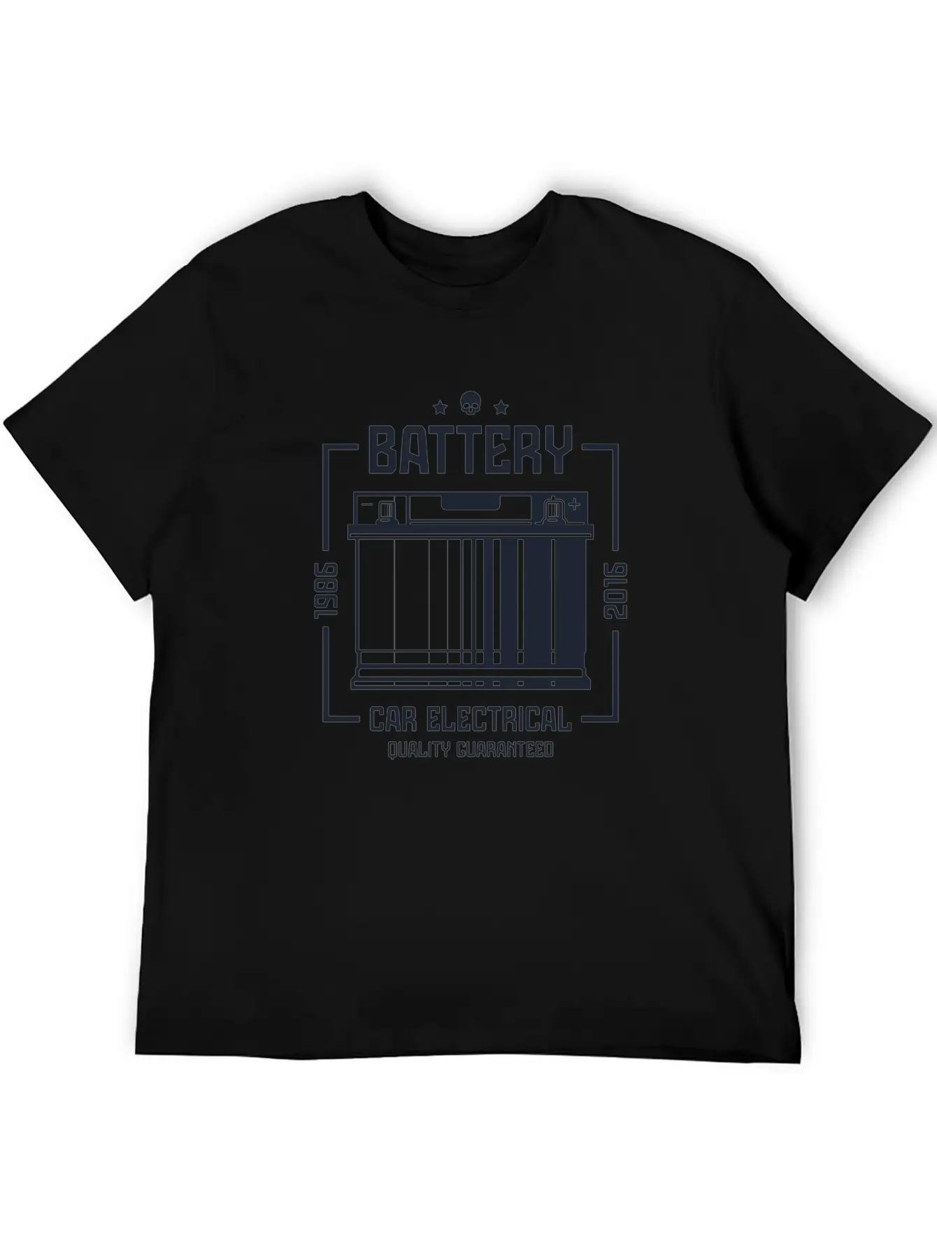 Battery Car Electronical Casual Graphic T-Shirt – Simple And Comfortable Daily Wear