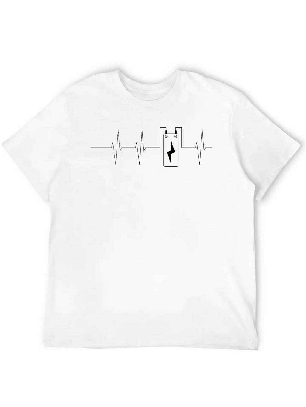 Battery Heart Beat Electronics / Gift Idea Essential Cotton Tee For Daily Outfits – Unisex Style