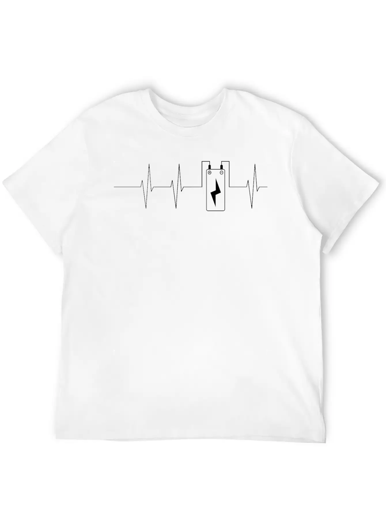 Battery Heart Beat Electronics / Gift Idea Essential Cotton Tee For Daily Outfits – Unisex Style