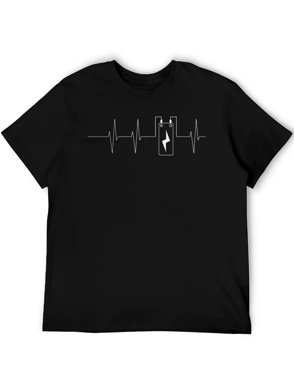 Battery Heart Beat Electronics / Gift Idea Essential Cotton Tee For Daily Outfits – Unisex Style