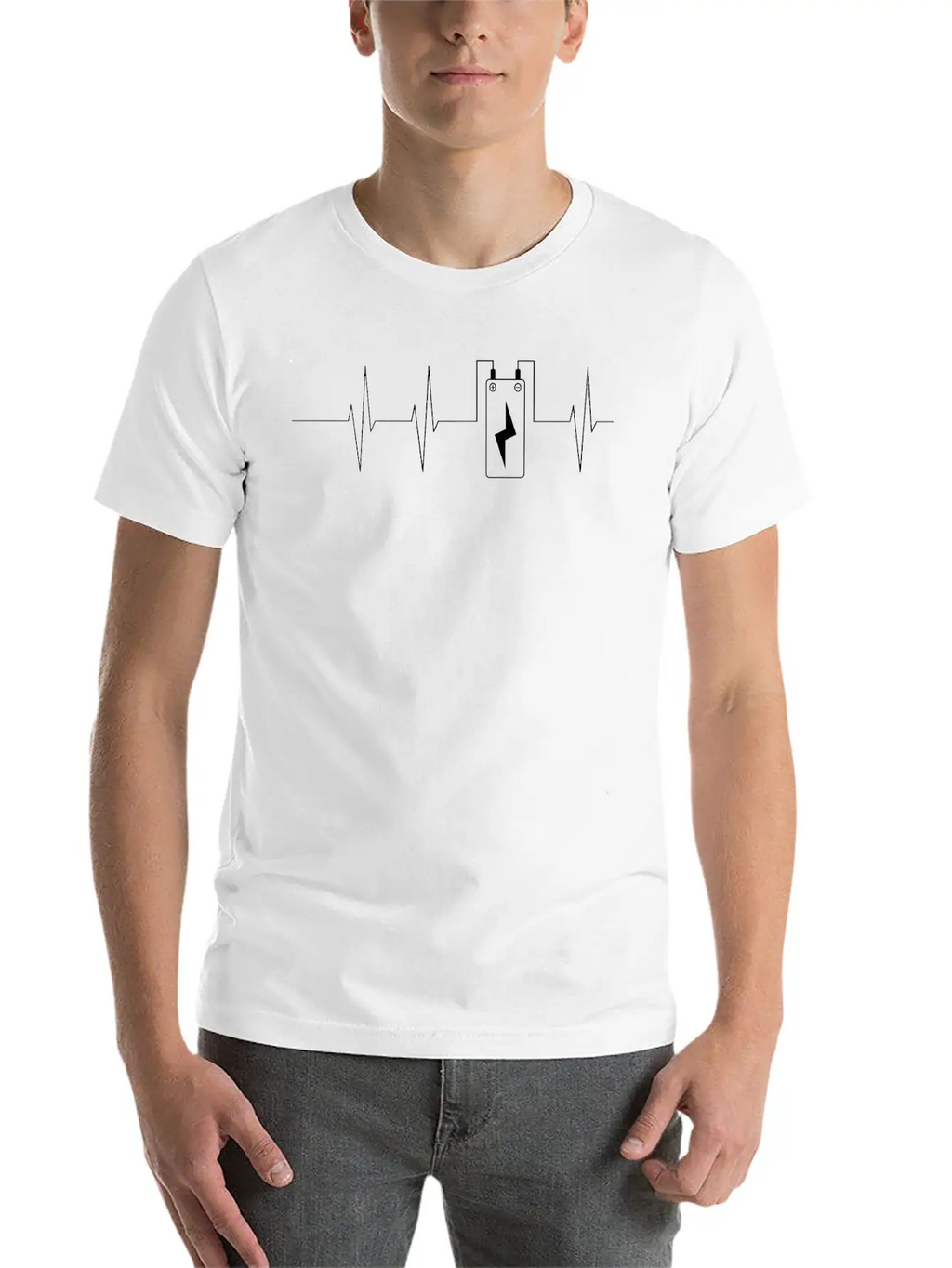 Battery Heart Beat Electronics / Gift Idea Essential Cotton Tee For Daily Outfits – Unisex Style