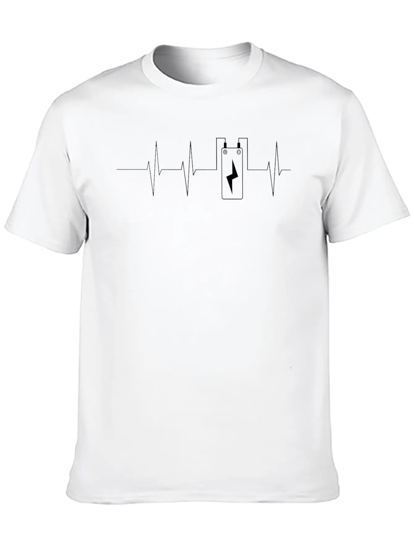 Battery Heart Beat Electronics / Gift Idea Essential Cotton Tee For Daily Outfits – Unisex Style