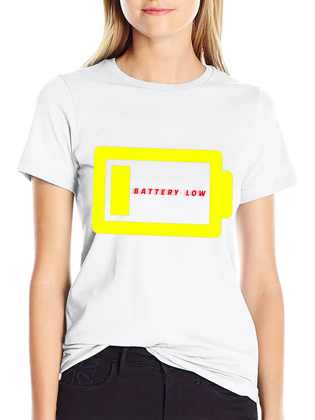 BATTERY LOW Unisex Casual T-Shirt – Clean Design For Daily Comfort