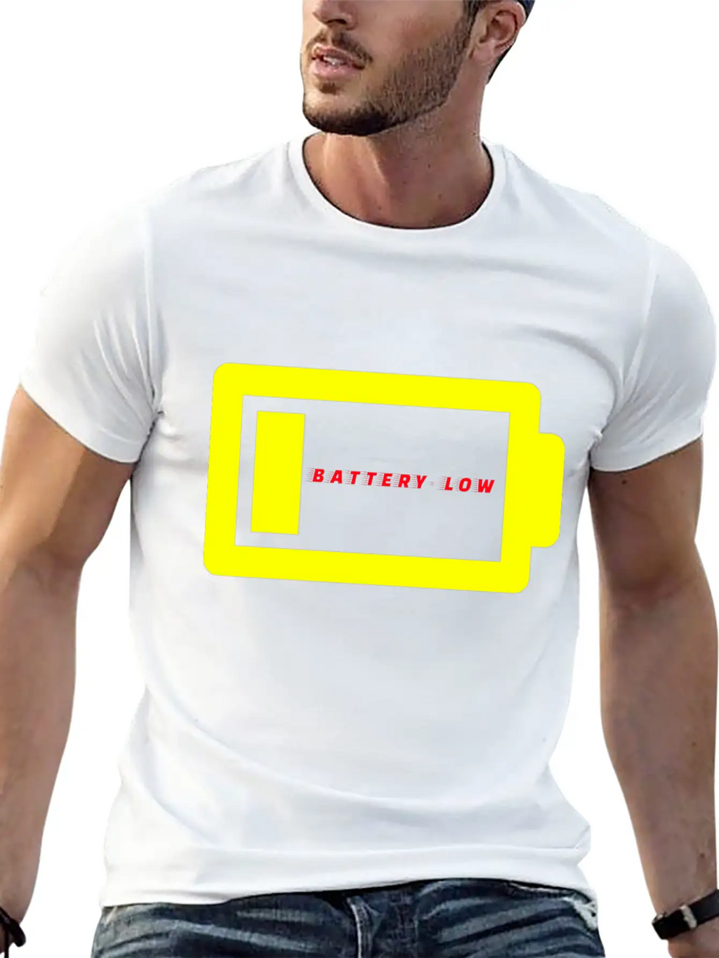 BATTERY LOW Unisex Casual T-Shirt – Clean Design For Daily Comfort