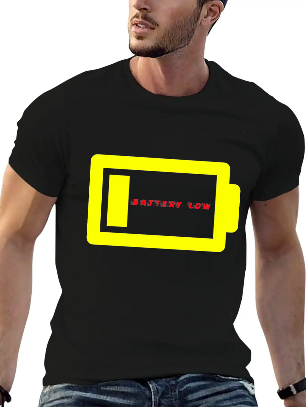 BATTERY LOW Unisex Casual T-Shirt – Clean Design For Daily Comfort