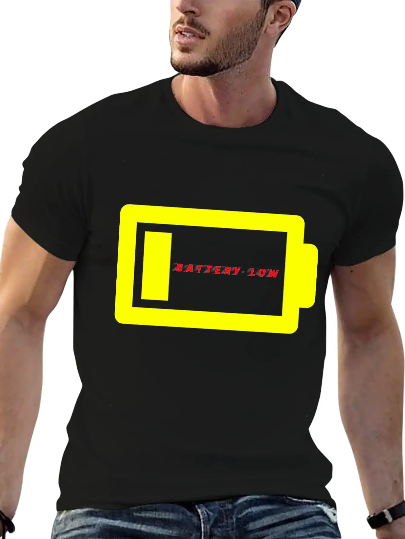 BATTERY LOW Unisex Casual T-Shirt – Clean Design For Daily Comfort