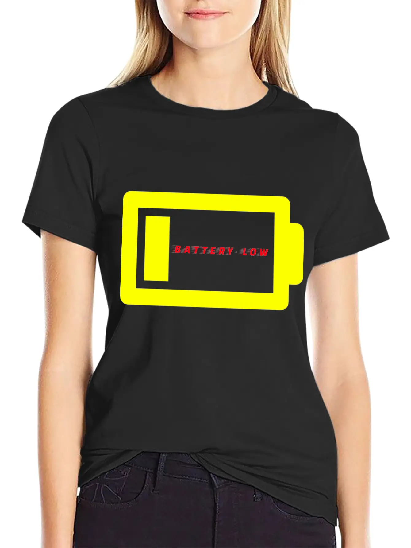 BATTERY LOW Unisex Casual T-Shirt – Clean Design For Daily Comfort