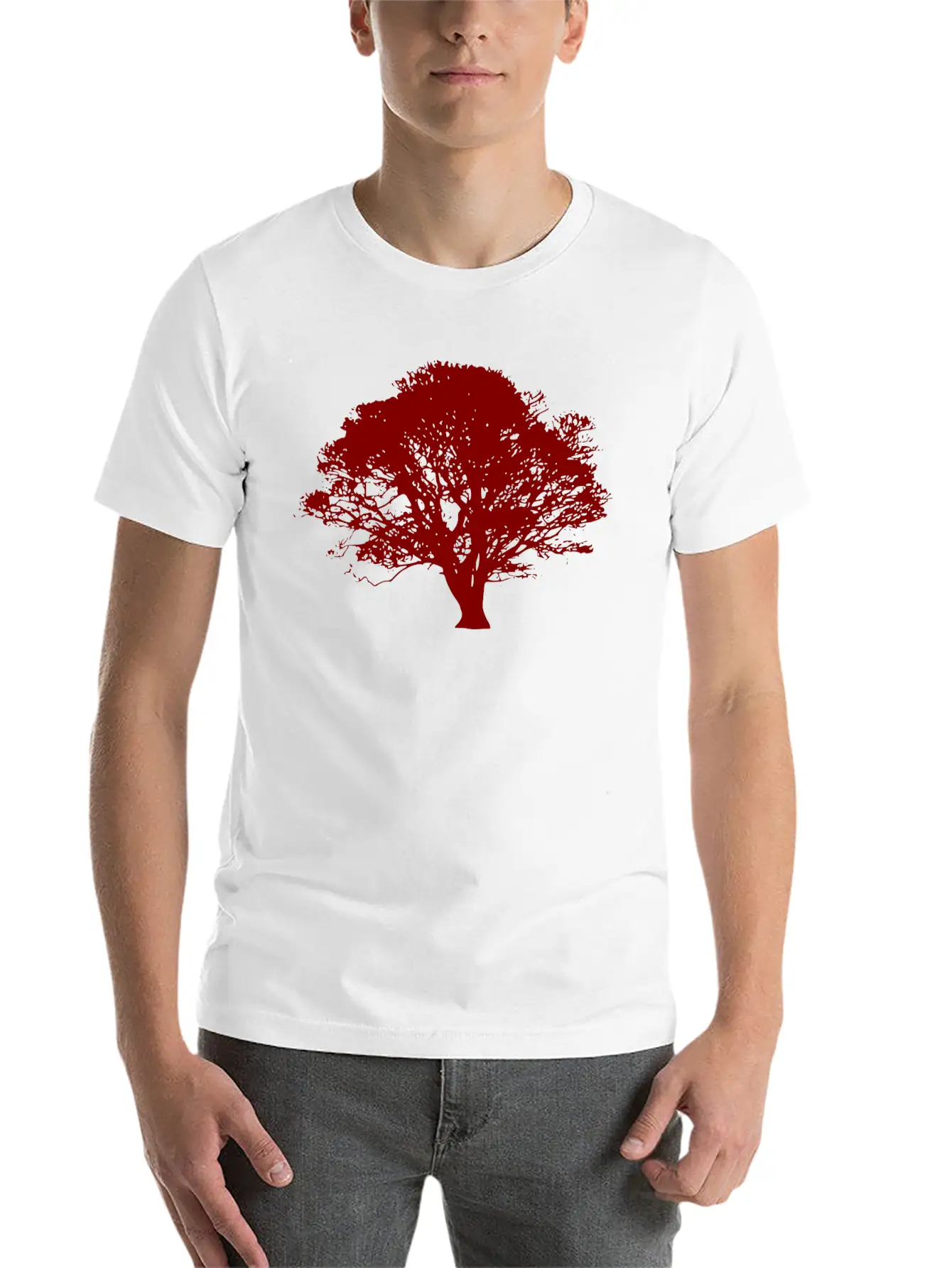 Baum Tree Baumstamm Wald Forest Woods148 Unisex Short Sleeve Soft Cotton T-Shirt – Casual Everyday Wear