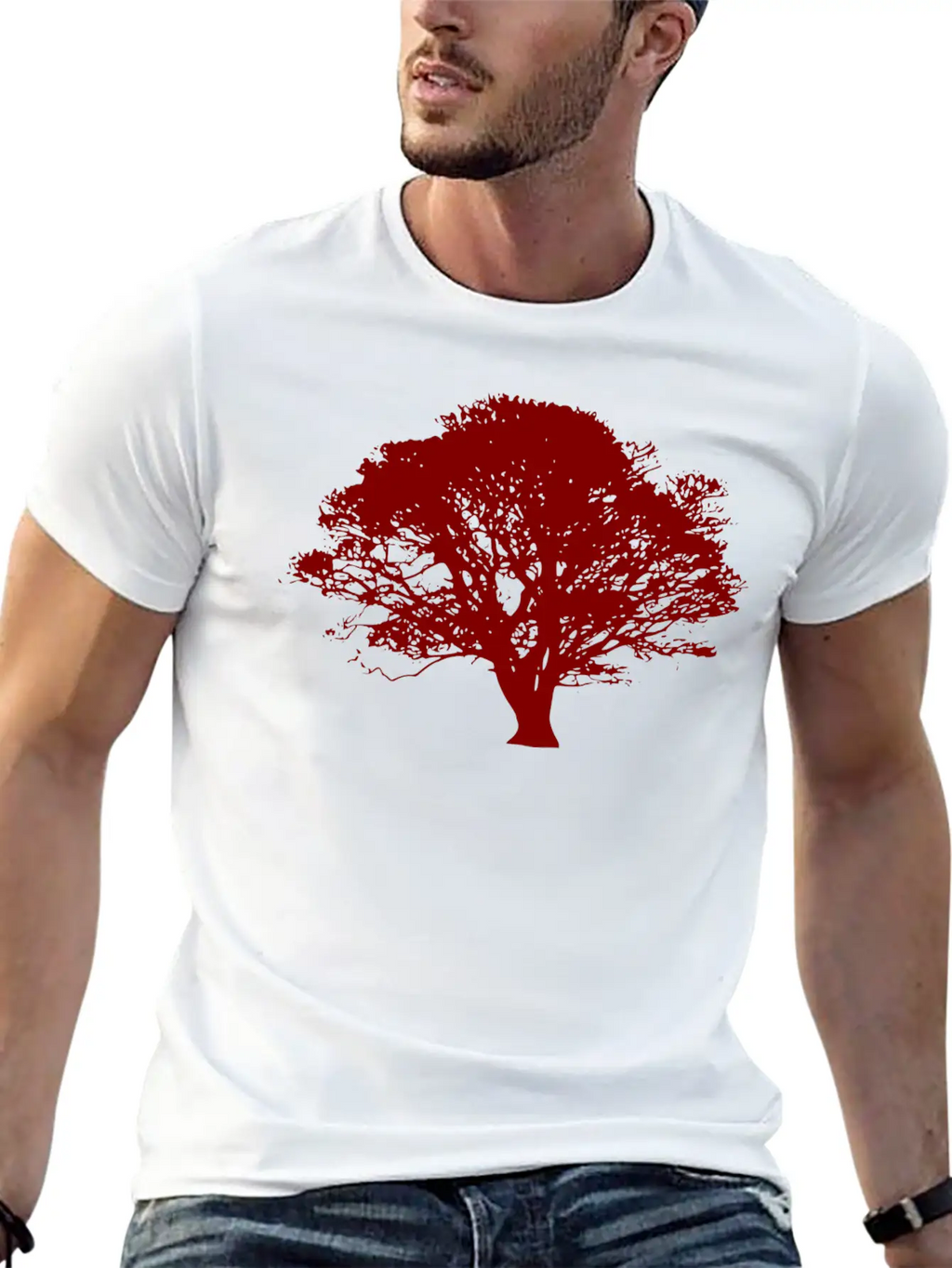 Baum Tree Baumstamm Wald Forest Woods148 Unisex Short Sleeve Soft Cotton T-Shirt – Casual Everyday Wear