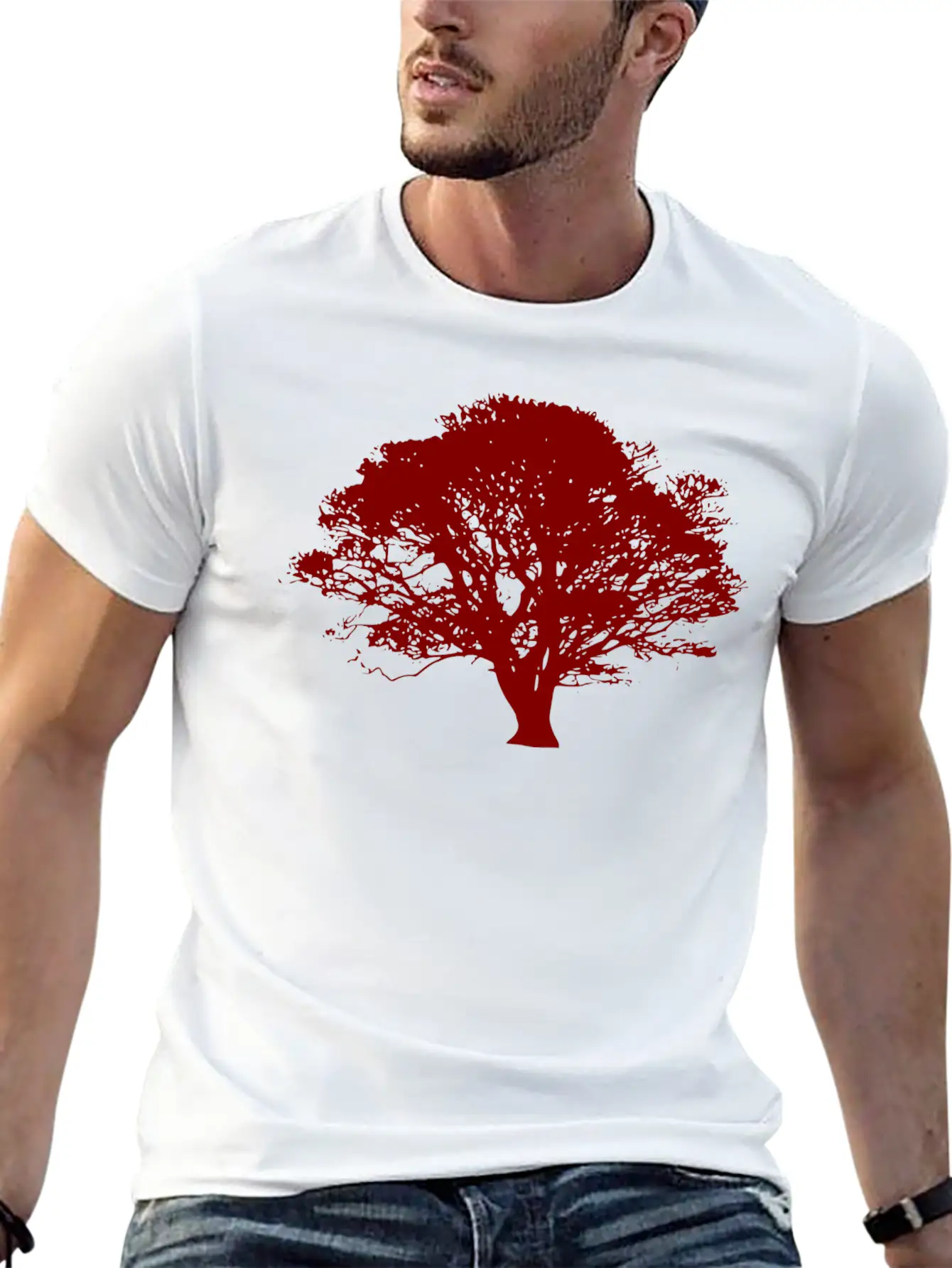 Baum Tree Baumstamm Wald Forest Woods148 Unisex Short Sleeve Soft Cotton T-Shirt – Casual Everyday Wear