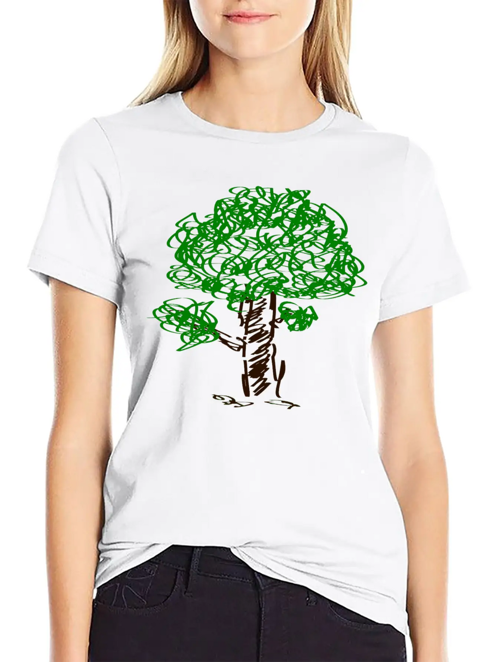 Baum Tree Baumstamm Wald Forest Woods187 Unisex Short Sleeve Soft Cotton T-Shirt – Casual Everyday Wear