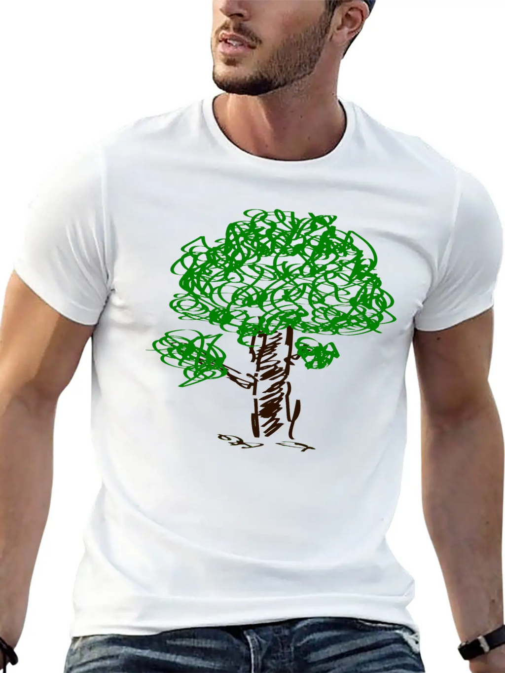 Baum Tree Baumstamm Wald Forest Woods187 Unisex Short Sleeve Soft Cotton T-Shirt – Casual Everyday Wear