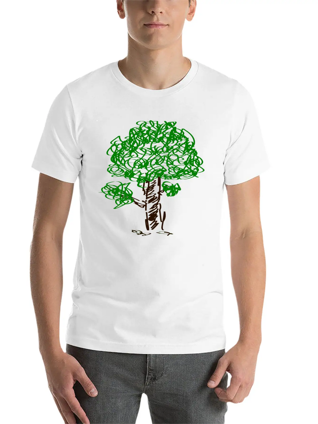 Baum Tree Baumstamm Wald Forest Woods187 Unisex Short Sleeve Soft Cotton T-Shirt – Casual Everyday Wear