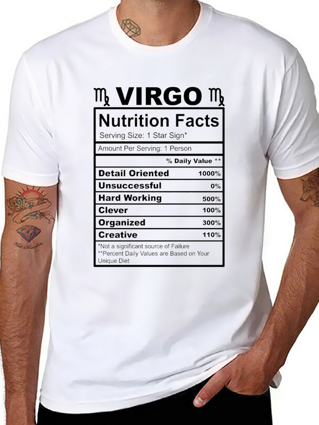 Virgo Nutrition Facts T-Shirt Zodiac Horoscope