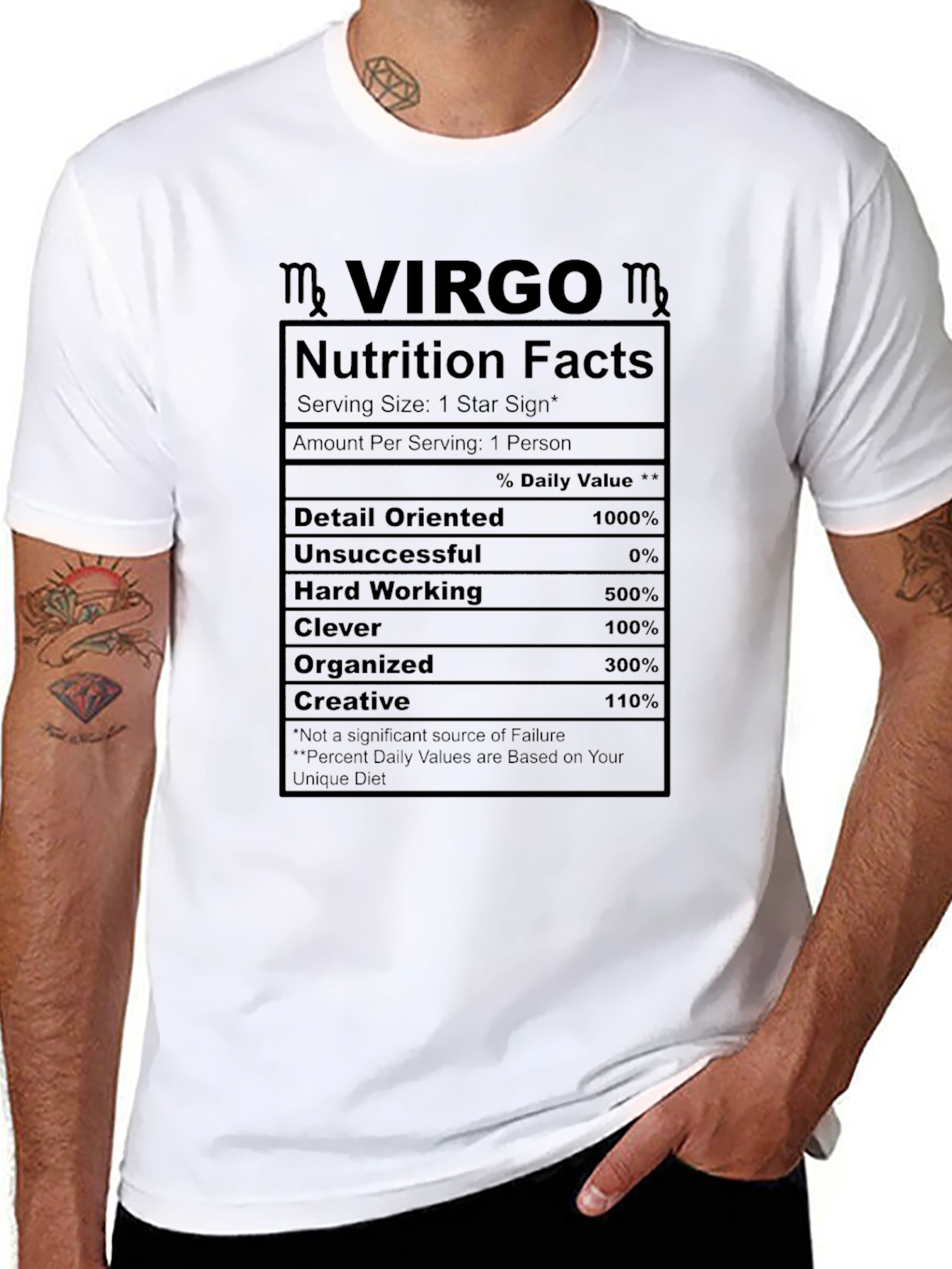 Virgo Nutrition Facts T-Shirt Zodiac Horoscope