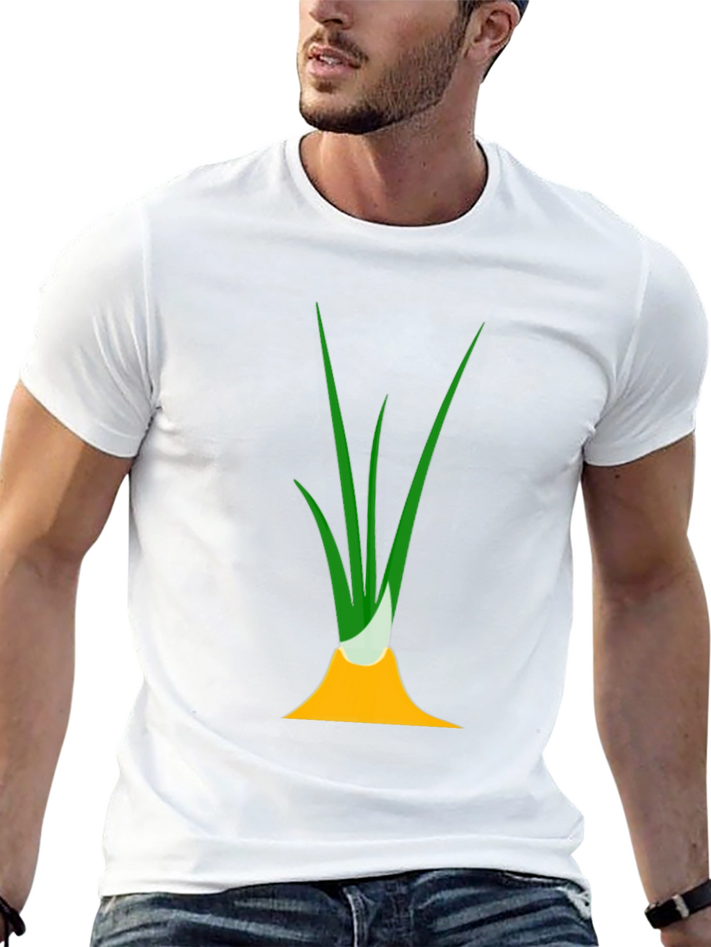 Funny Onion Graphic Tee - Black Cotton T-Shirt