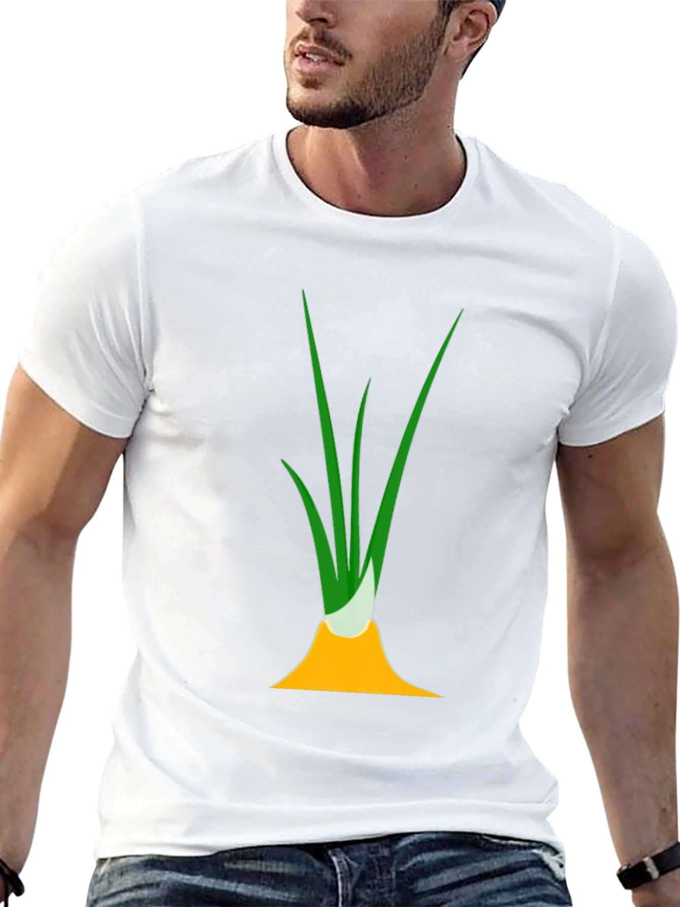Funny Onion Graphic Tee - Black Cotton T-Shirt