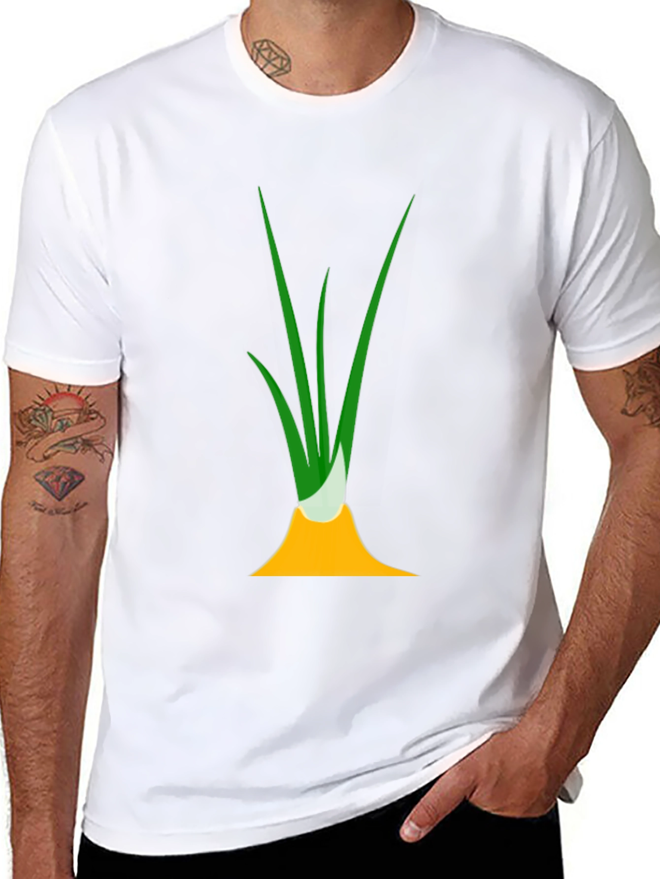 Funny Onion Graphic Tee - Black Cotton T-Shirt