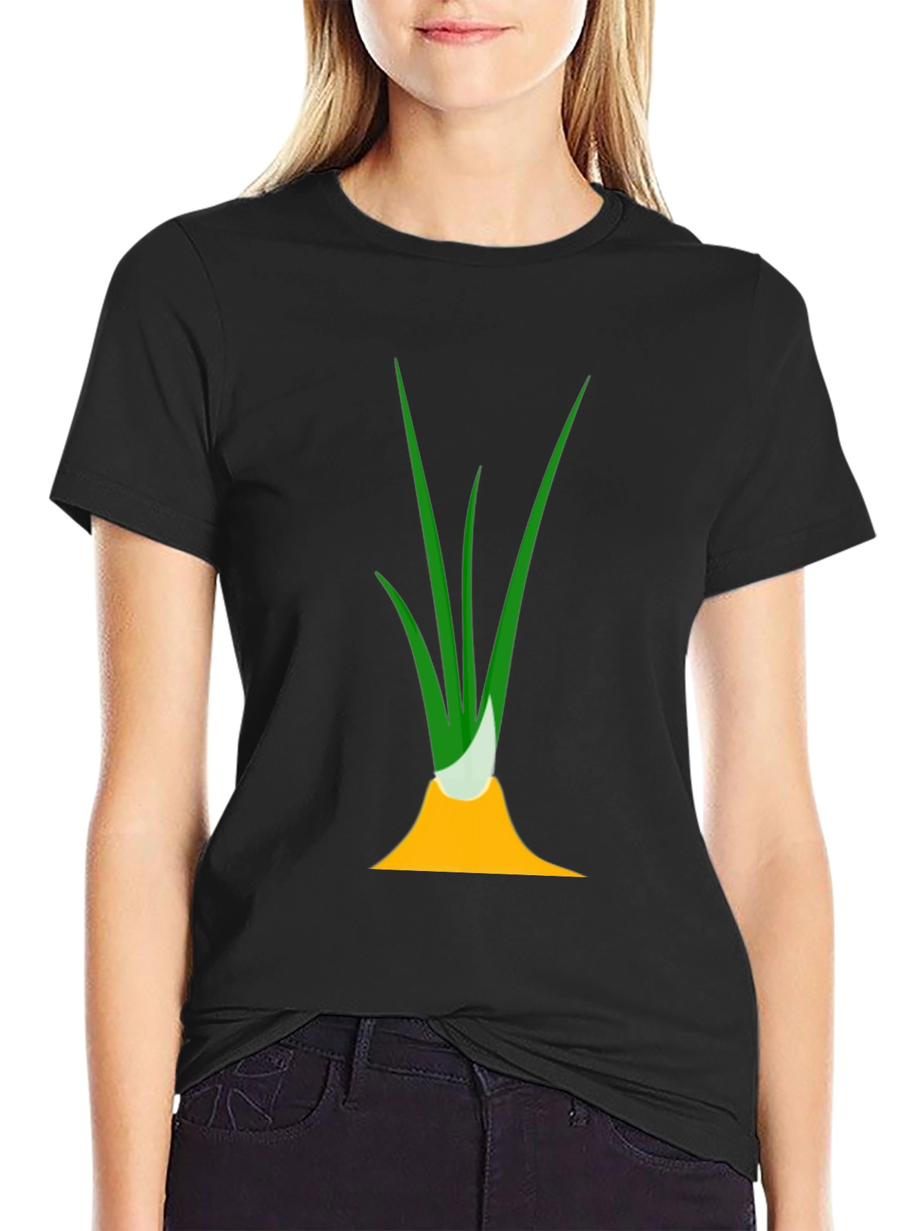 Funny Onion Graphic Tee - Black Cotton T-Shirt