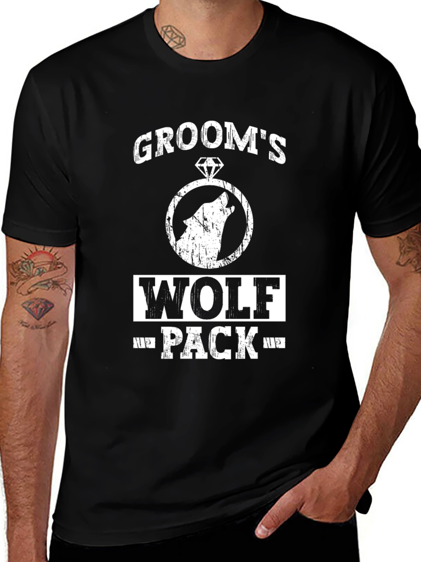 Grooms Wolf Pack T-Shirt - Bachelor Party