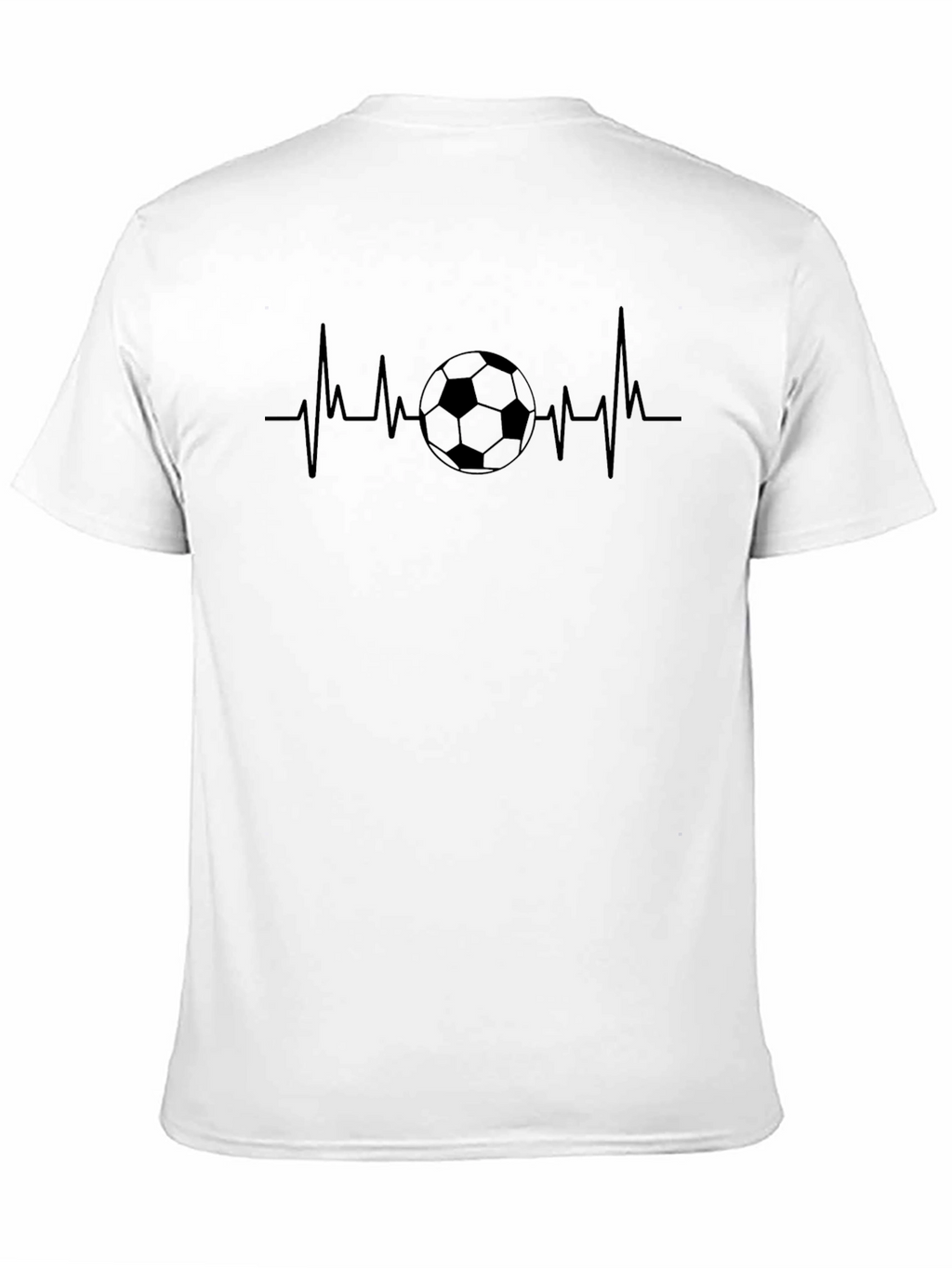 Soccer Heartbeat Black T-Shirt