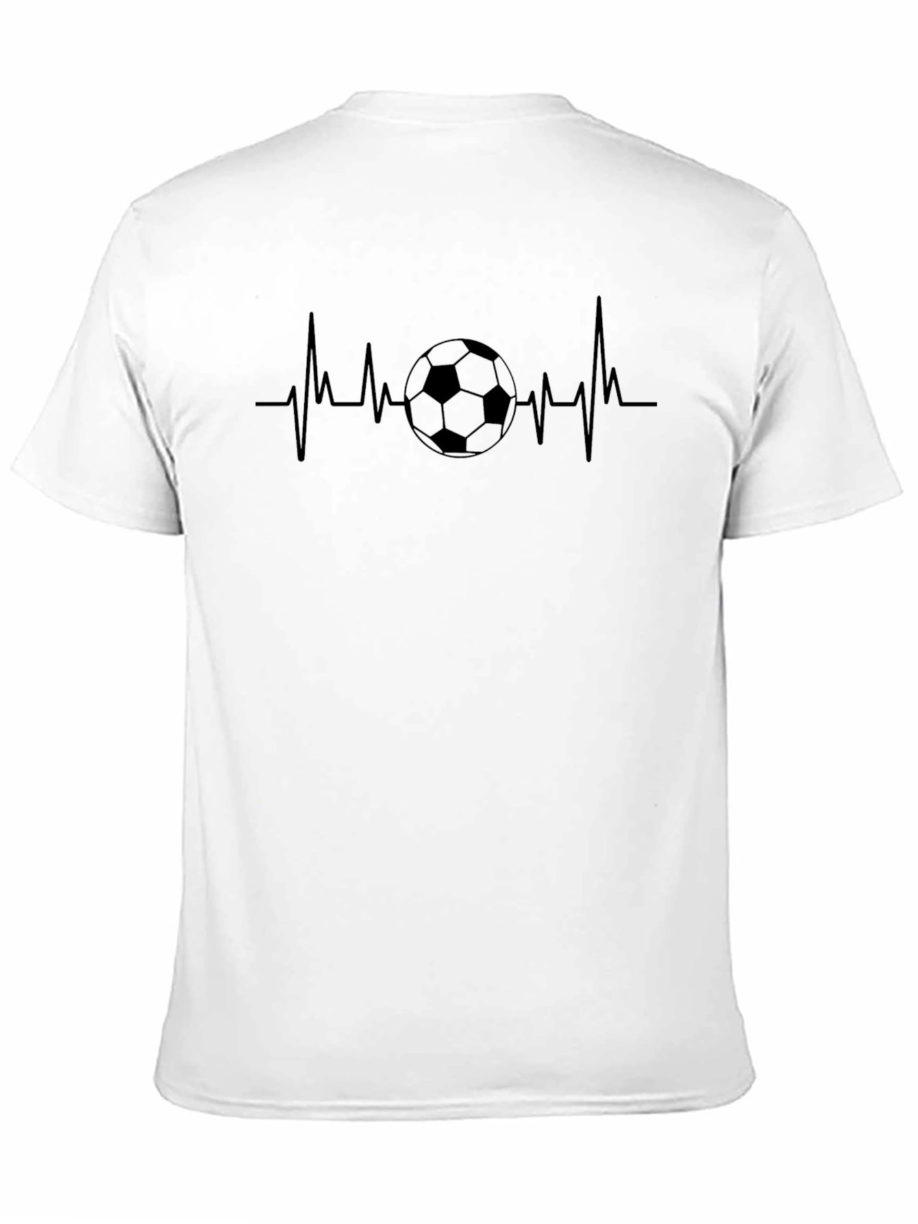 Soccer Heartbeat Black T-Shirt