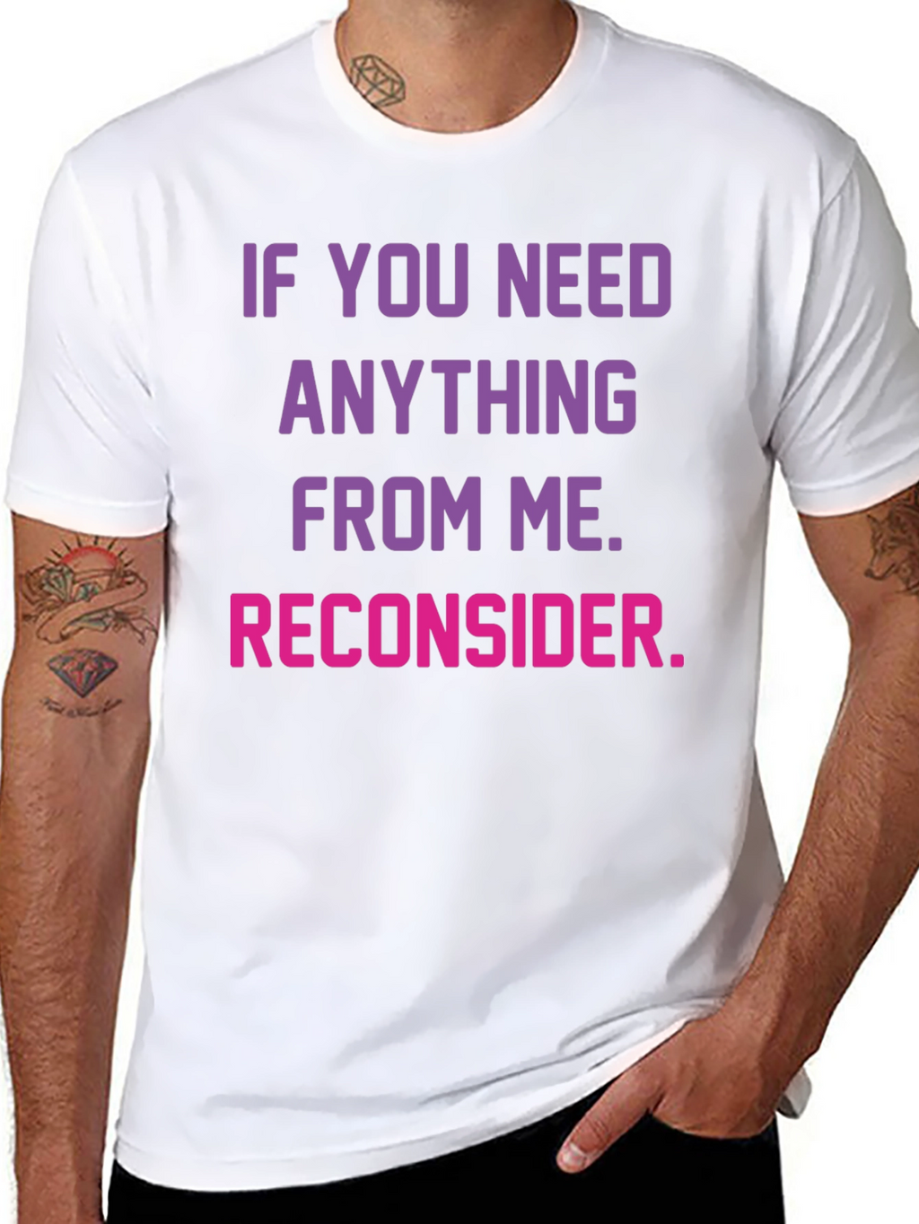 Reconsider Funny Graphic T-Shirt