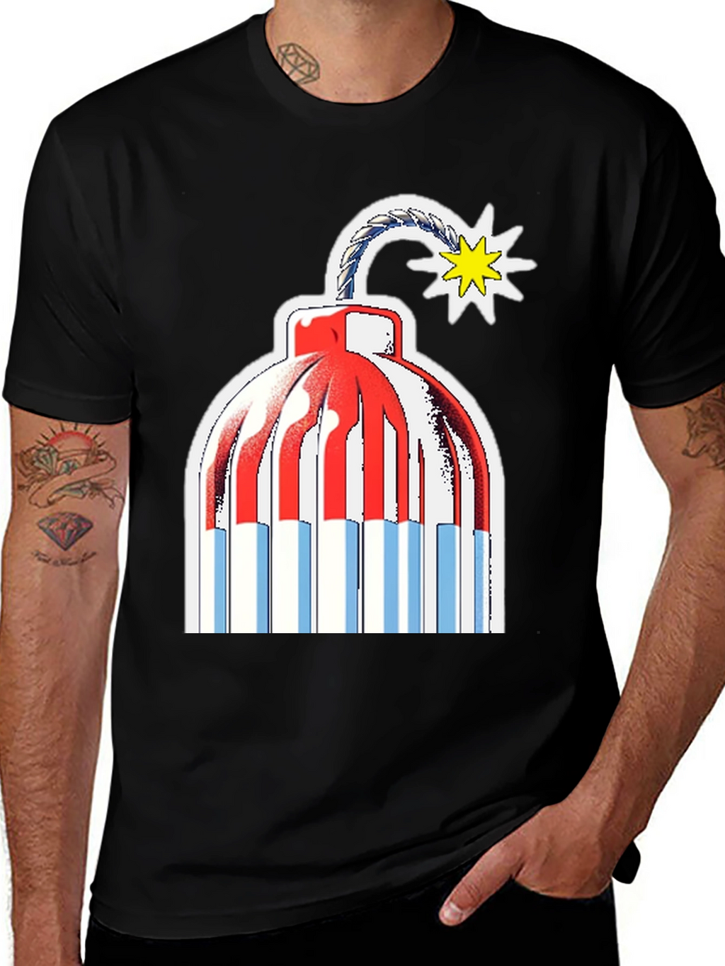 Explosive Style: Novelty Bomb Graphic Tee
