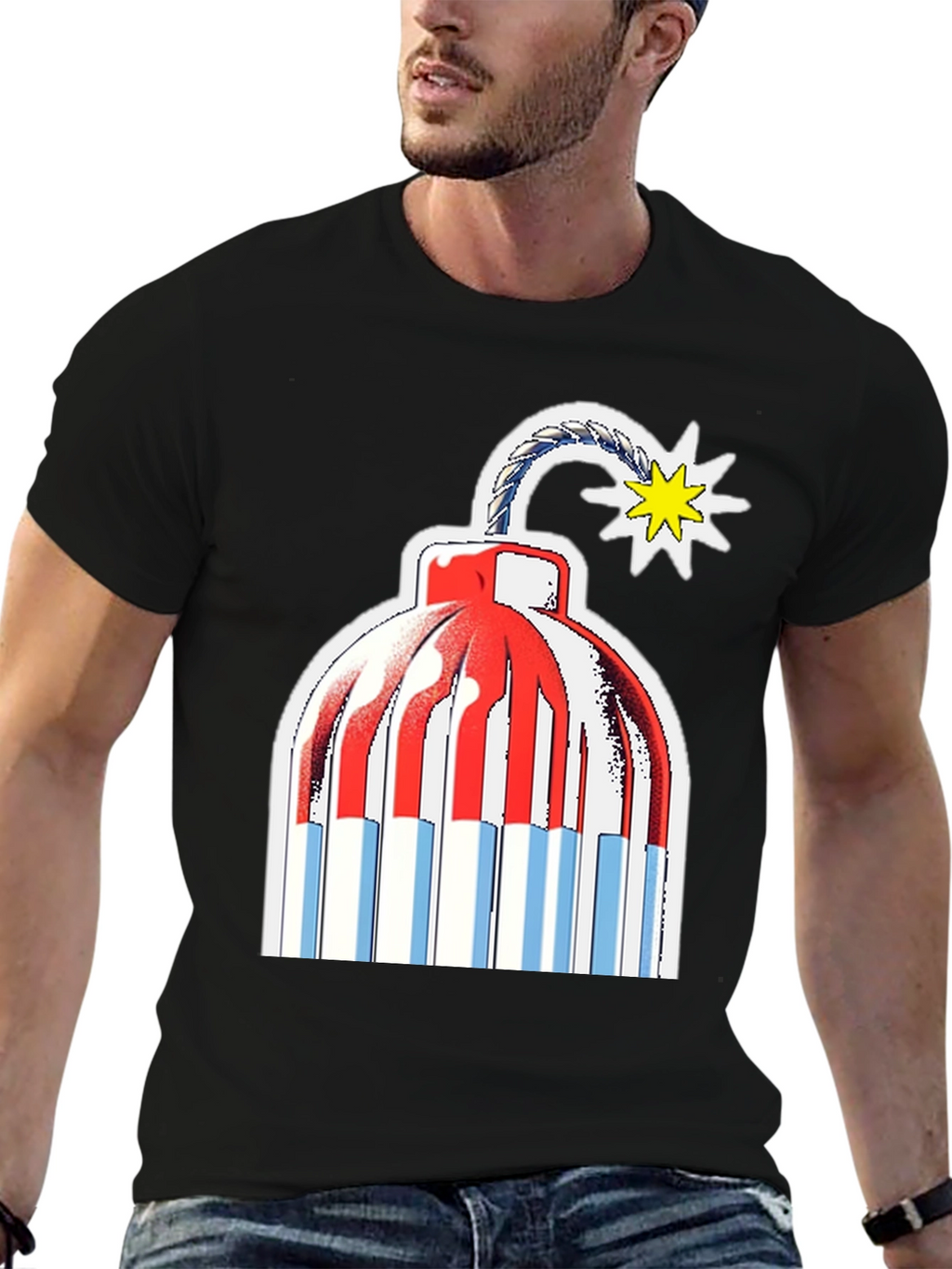 Explosive Style: Novelty Bomb Graphic Tee