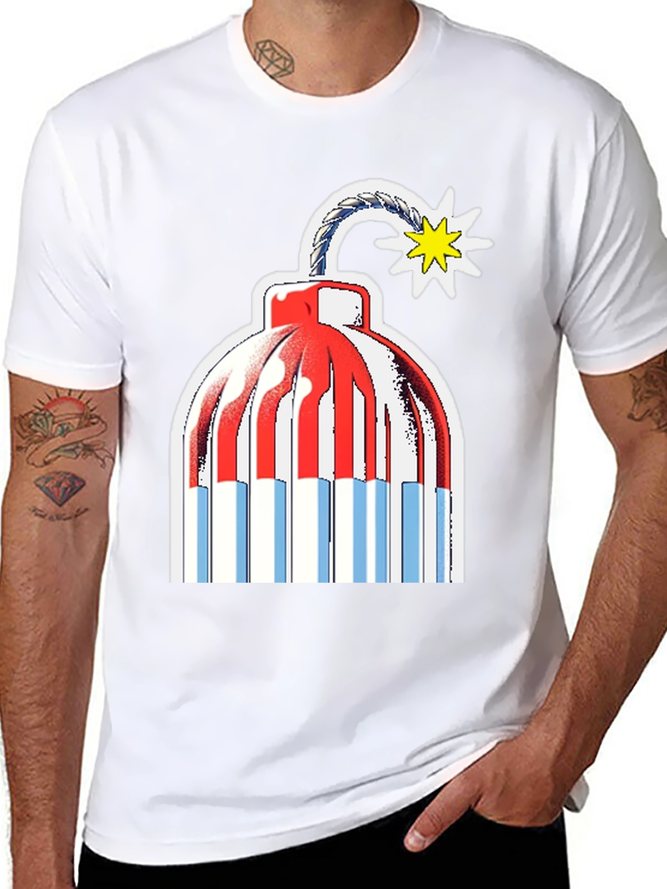 Explosive Style: Novelty Bomb Graphic Tee