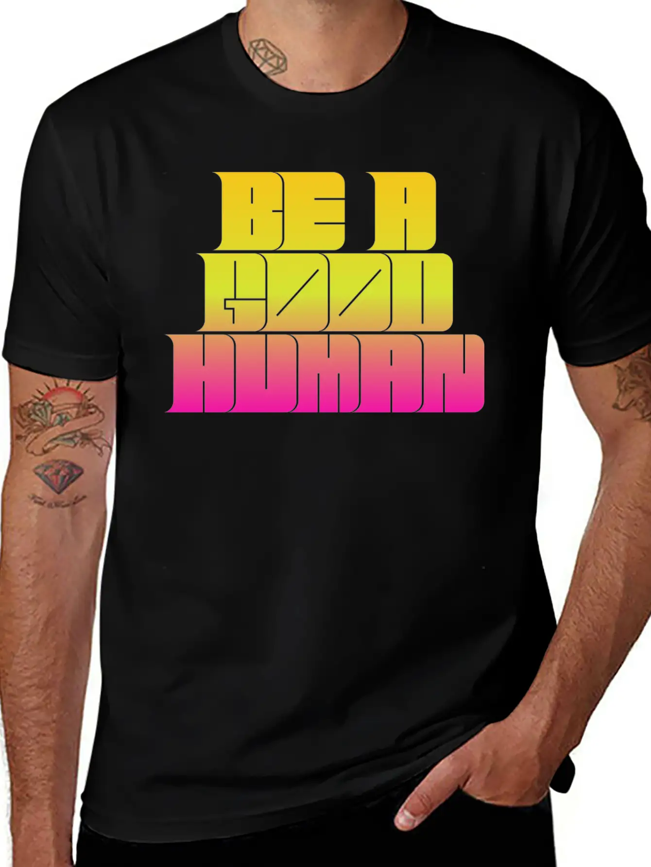 Be A Good Human Unisex Casual T-Shirt – Clean Design For Daily Comfort