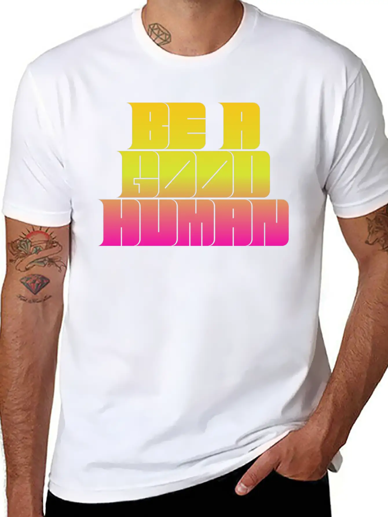 Be A Good Human Unisex Casual T-Shirt – Clean Design For Daily Comfort
