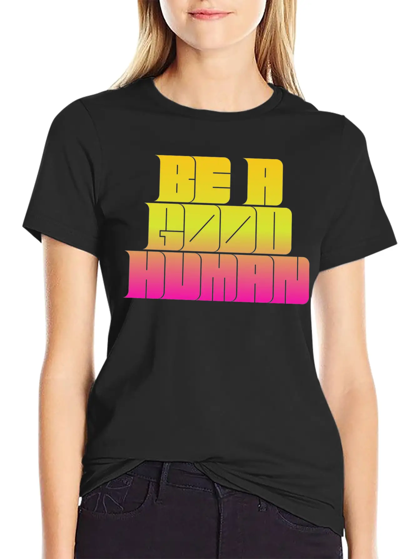 Be A Good Human Unisex Casual T-Shirt – Clean Design For Daily Comfort