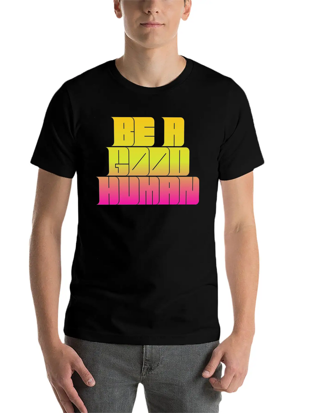Be A Good Human Unisex Casual T-Shirt – Clean Design For Daily Comfort