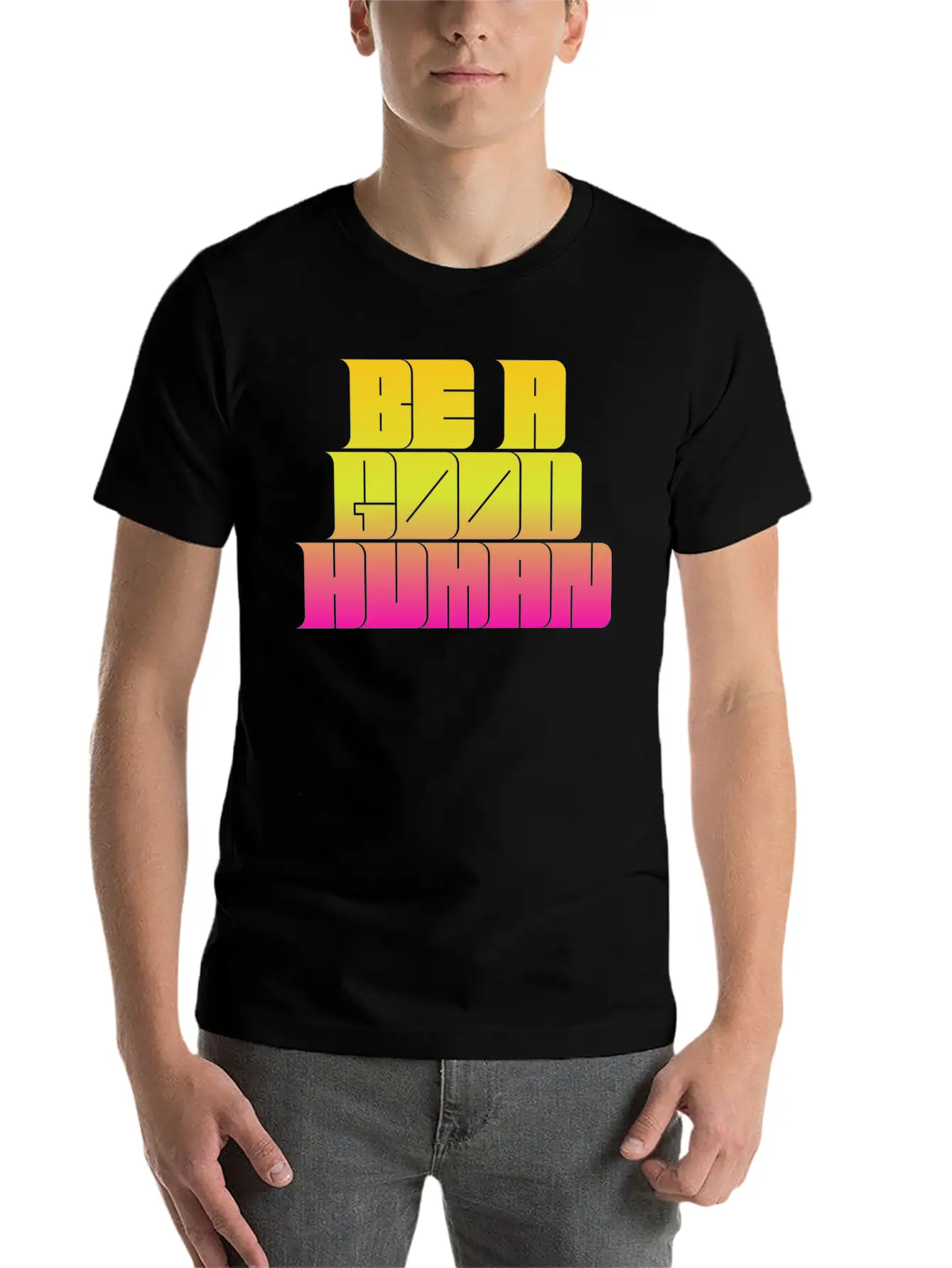 Be A Good Human Unisex Casual T-Shirt – Clean Design For Daily Comfort