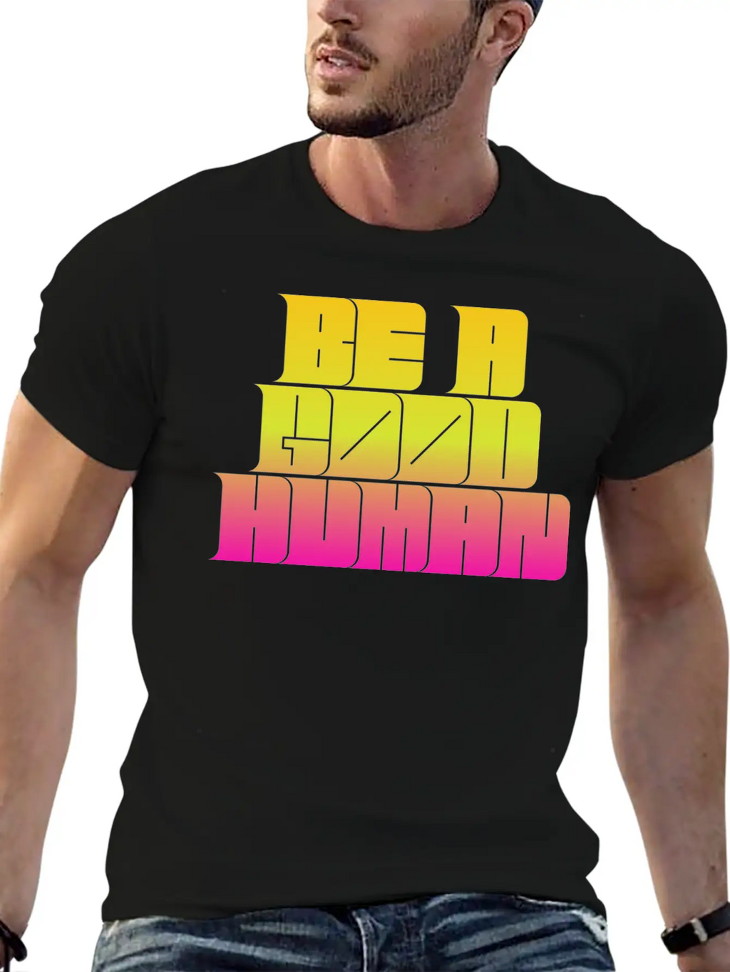 Be A Good Human Unisex Casual T-Shirt – Clean Design For Daily Comfort