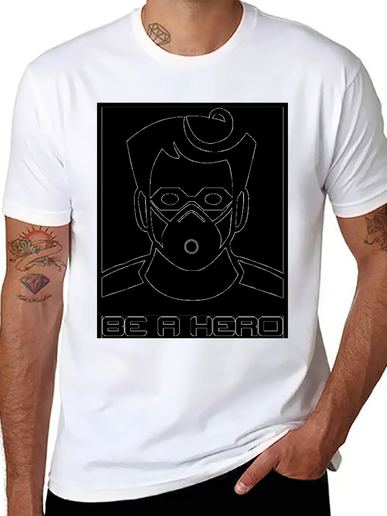Be A Hero - Self Quarantine Essential Cotton Tee For Daily Outfits – Unisex Style