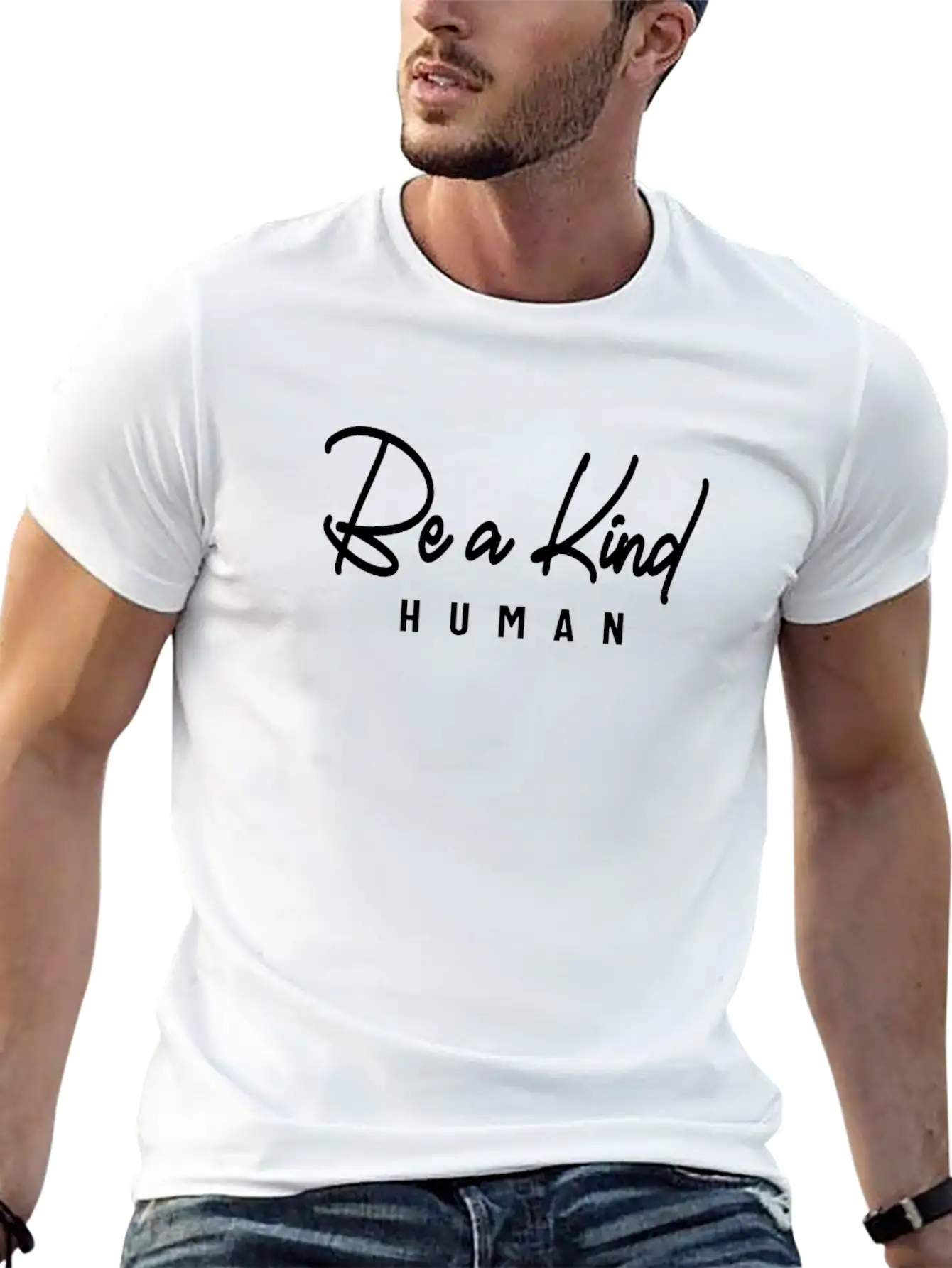 Be A Kind Human - Inspirational Unisex Casual T-Shirt – Clean Design For Daily Comfort
