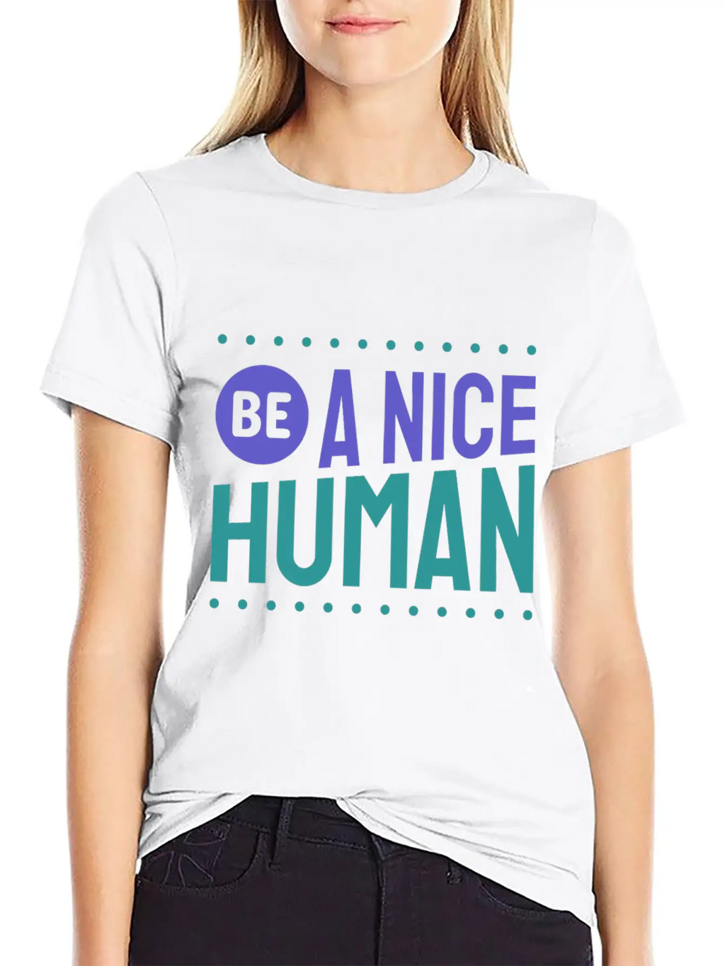 Be A Nice Human Kindness Unisex Short Sleeve Soft Cotton T-Shirt – Casual Everyday Wear