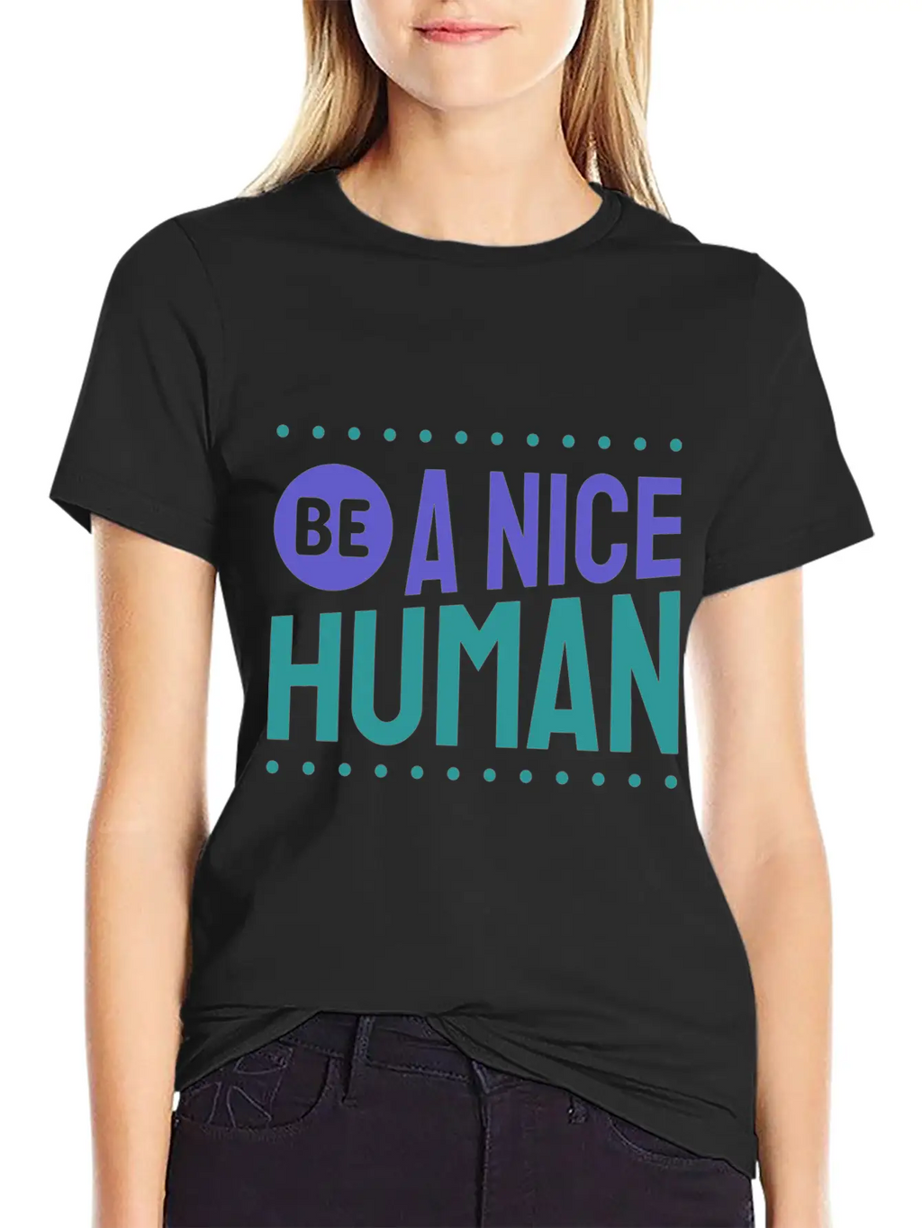 Be A Nice Human Kindness Unisex Short Sleeve Soft Cotton T-Shirt – Casual Everyday Wear