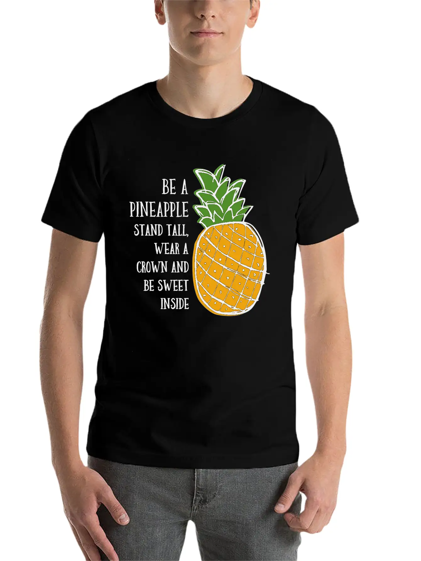 Be A Pineapple Unisex Casual T-Shirt – Clean Design For Daily Comfort