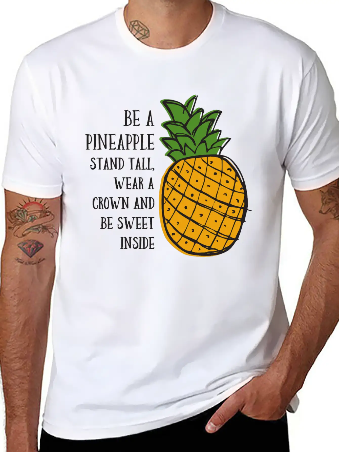 Be A Pineapple Unisex Casual T-Shirt – Clean Design For Daily Comfort