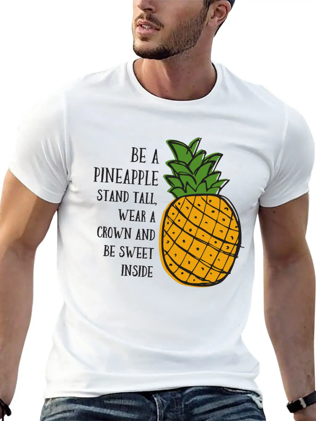 Be A Pineapple Unisex Casual T-Shirt – Clean Design For Daily Comfort