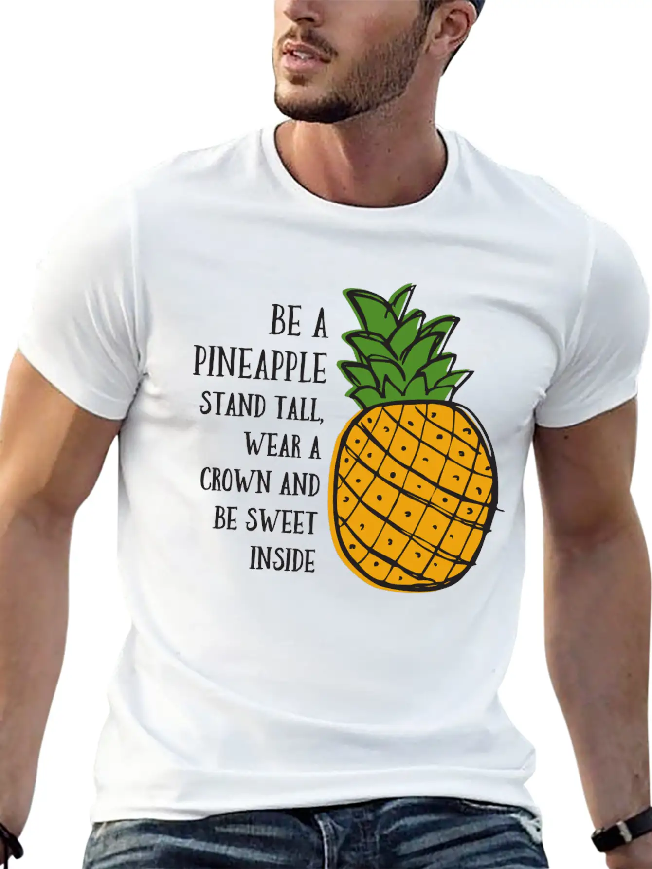 Be A Pineapple Unisex Casual T-Shirt – Clean Design For Daily Comfort