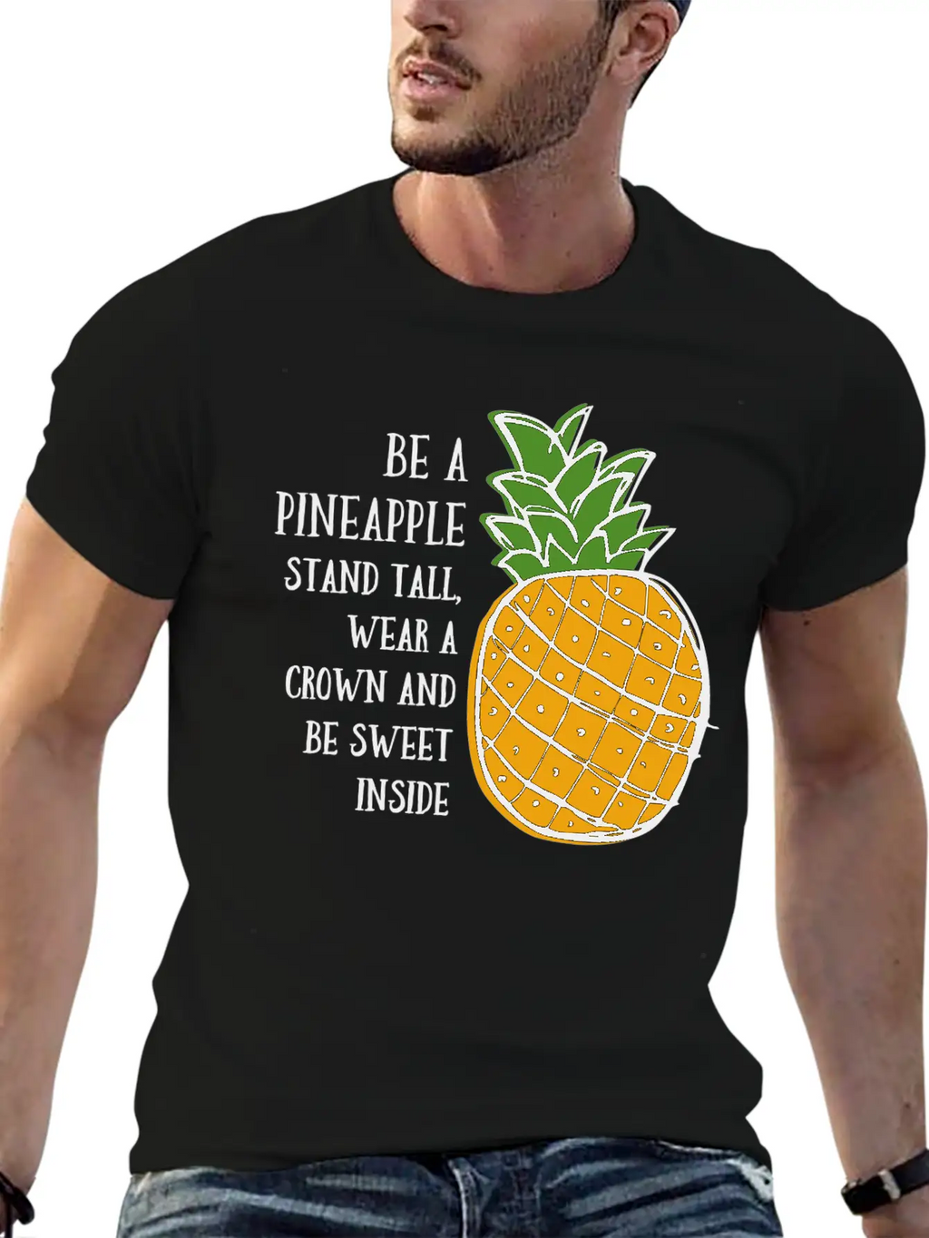 Be A Pineapple Unisex Casual T-Shirt – Clean Design For Daily Comfort