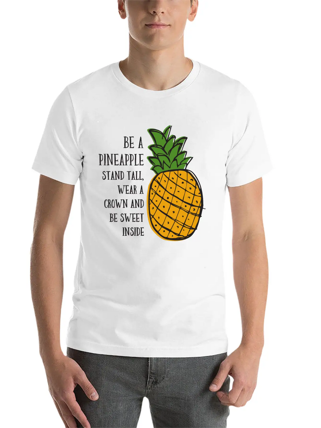 Be A Pineapple Unisex Casual T-Shirt – Clean Design For Daily Comfort