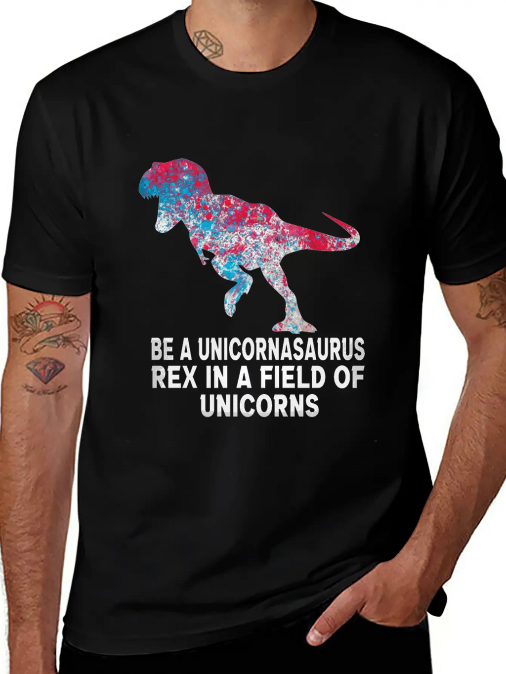 Be A Unicornasaurus Rex In A Field Of Unicorns Unisex Casual T-Shirt – Clean Design For Daily Comfort