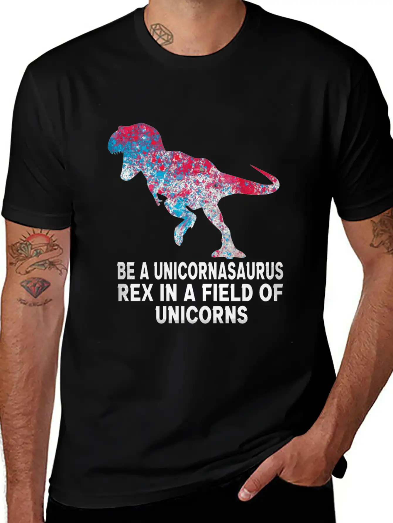 Be A Unicornasaurus Rex In A Field Of Unicorns Unisex Casual T-Shirt – Clean Design For Daily Comfort