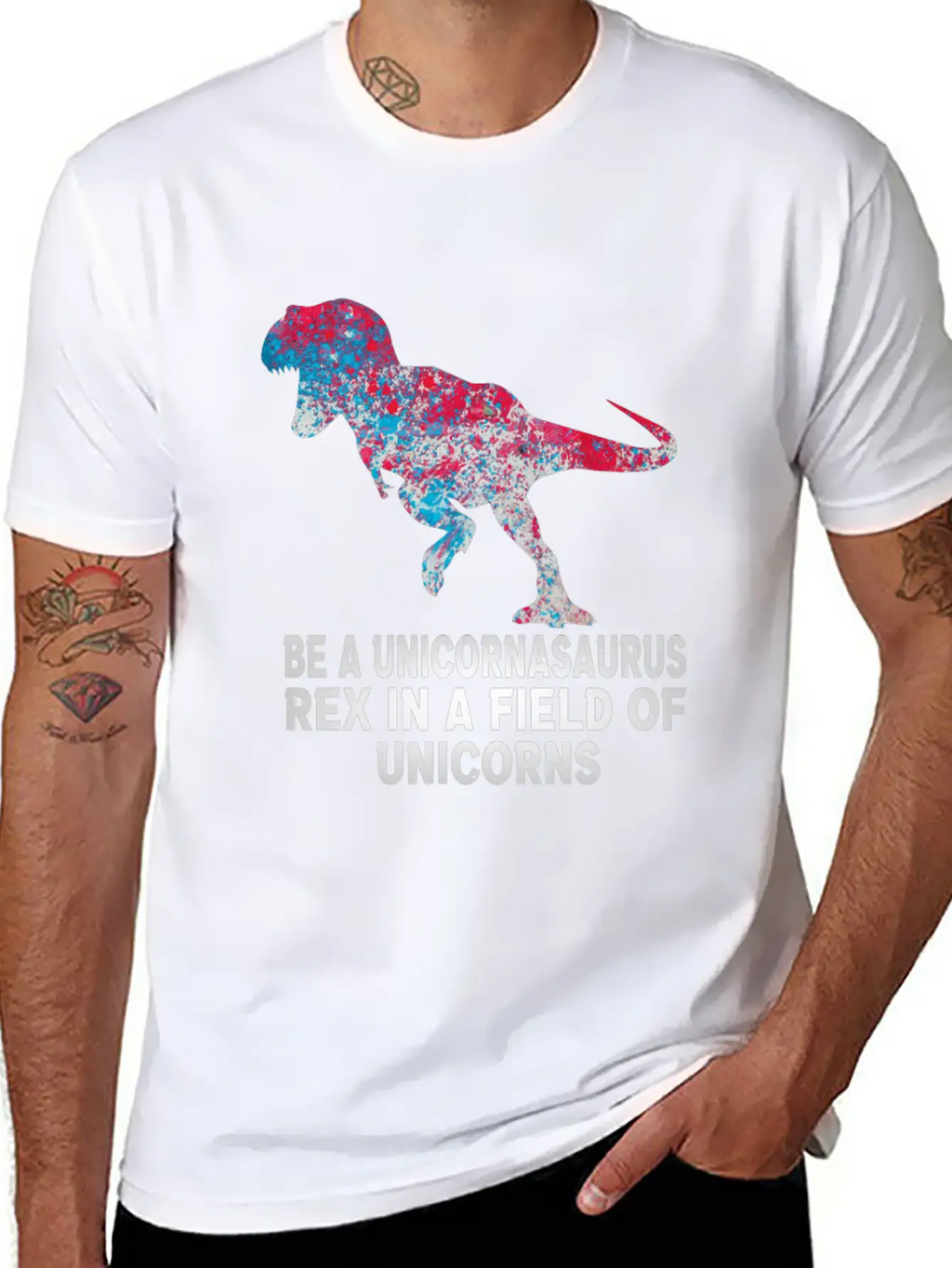 Be A Unicornasaurus Rex In A Field Of Unicorns Unisex Casual T-Shirt – Clean Design For Daily Comfort